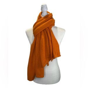 SCARF Orange Rectangular Oversized Very Soft